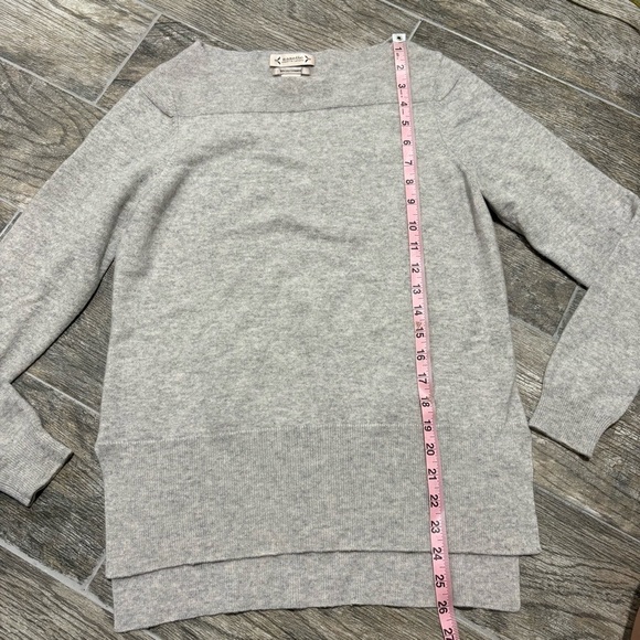 Nanette Lepore Women’s Sweater 100% 2 Ply Cashmere Gray Sz L Soft Luxury Preppy - Picture 8 of 11